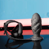BDStyle Silicone Vibrating Cock Ring with Thread Anal Vibrator